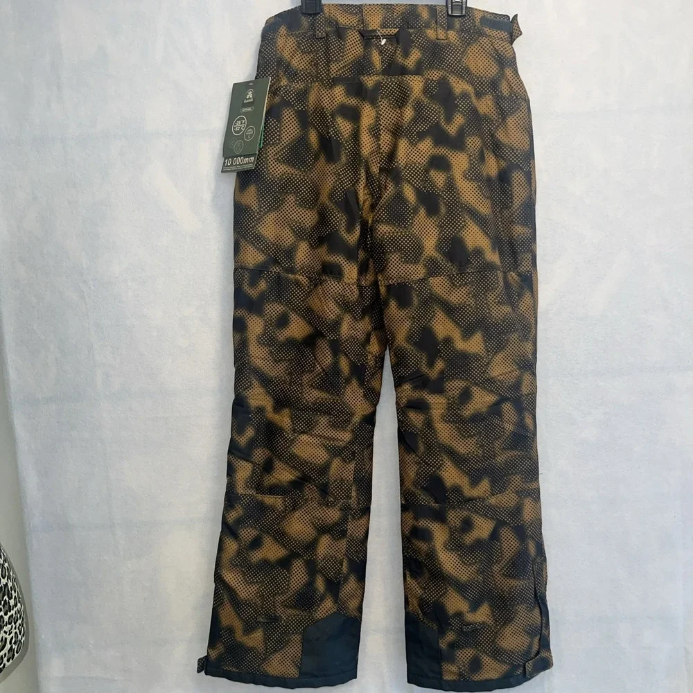 Kamik Boys'‎ Harper Bib Pants Size 14 Coal Camo Color